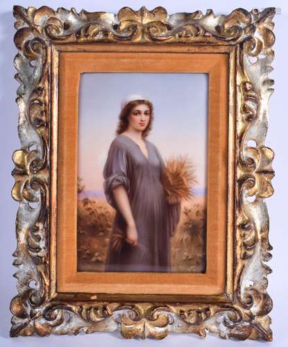 AN EARLY 20TH CENTURY KPM BERLIN PORCELAIN PLAQUE