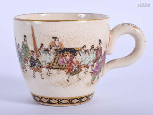 A FINE 19TH CENTURY JAPANESE MEIJI PERIOD SATSUMA CUP