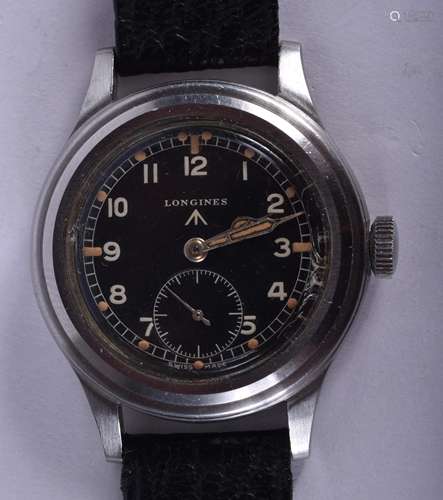 A RARE 1940S LONGINES DIRTY DOZEN MILITARY WRISTWATCH