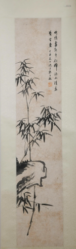 A CHINESE BAMBOO PAINTING, SHE…