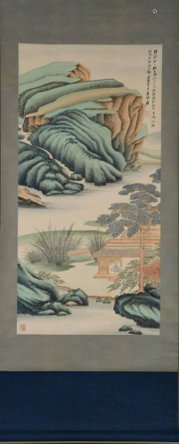 A CHINESE LANDSCAPE PAINTING,Z…