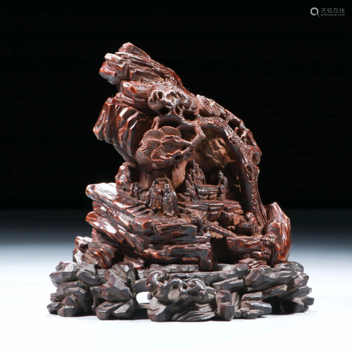 A CHINESE CARVED ORN…