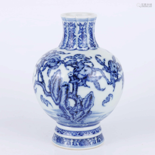 A CHINESE BLUE AND WHITE LONGEVITY …