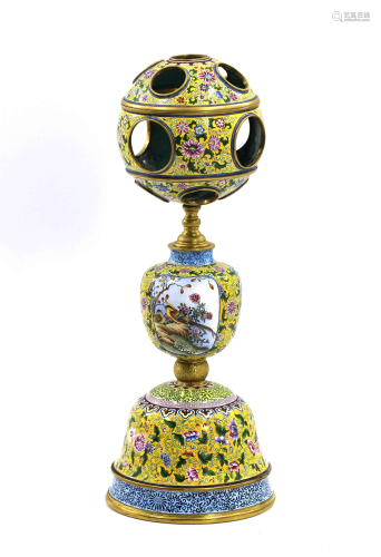 A CHINESE CLOISONNE ENAMEL HA…