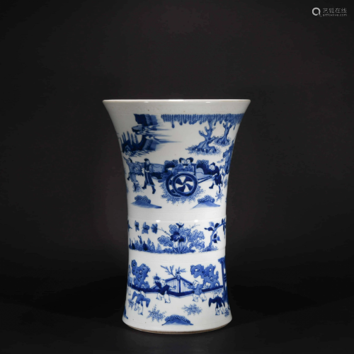 A CHINESE BLUE AND WHITE PORCELAIN F…
