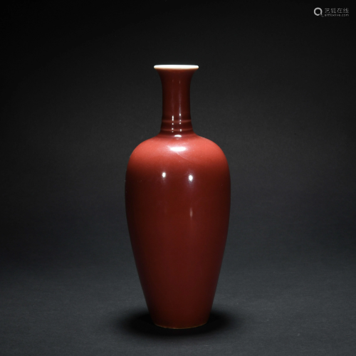 A CHINESE RED GLAZE PORCELAIN