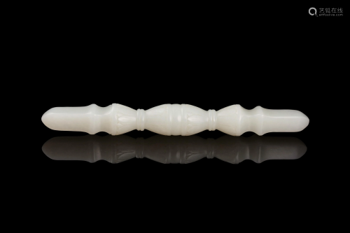A CHINESE JADE VAJRY PESTLE