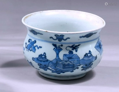 A Fine Chinese Blue and White Burner