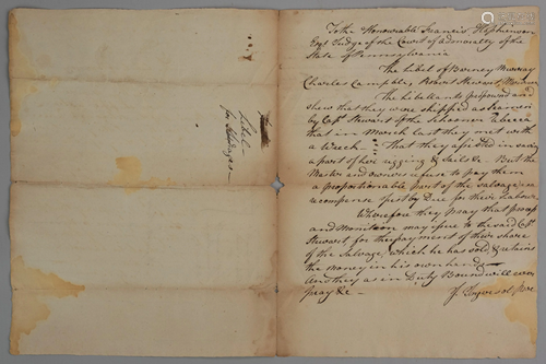 Francis Hopkinson 1784 signed document, A…