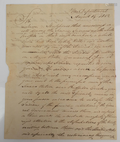 Henry Dearborn Manuscript Signed Letter, …