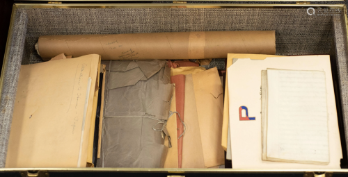 Large Lot of assorted documents inside vintage …