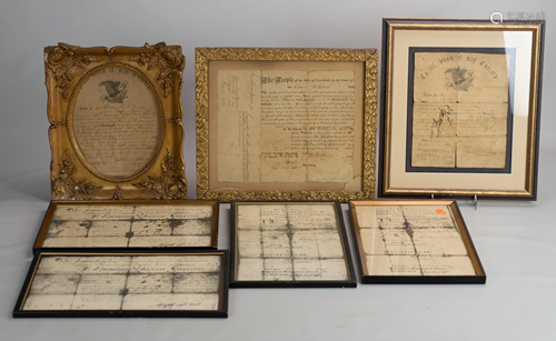 (3) Framed Civil War Discharges, all NY, w/su…