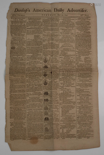 1791 American Daily Advertiser, Francis H…