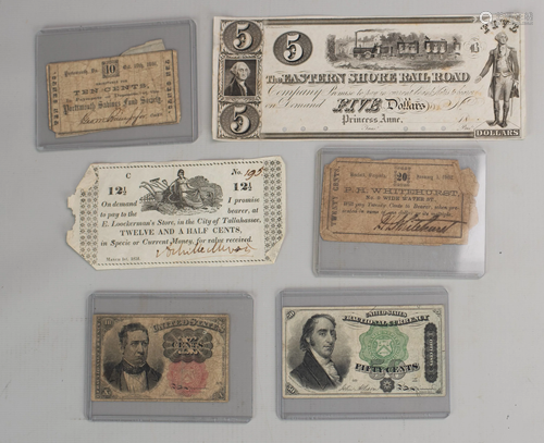 (8) US Fractional Currency Notes, 19th Cent…