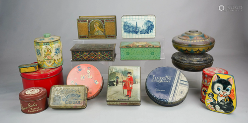 (15) Candy Advertising Tins