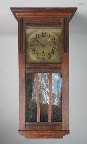 Oak German Wall clock, time only, 29