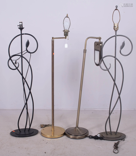 (4) Contemporary floor lamps