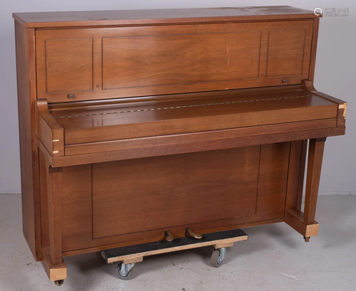 Steinway & Sons walnut upright piano