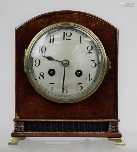 Miniature Mahogany Bracket Clock, 7 1/2