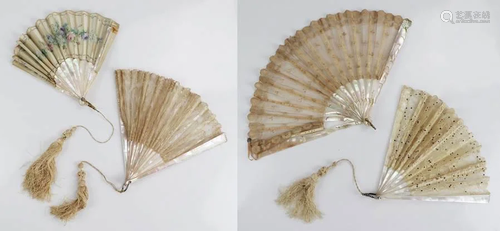 (4) French 19th c. Hand Fans