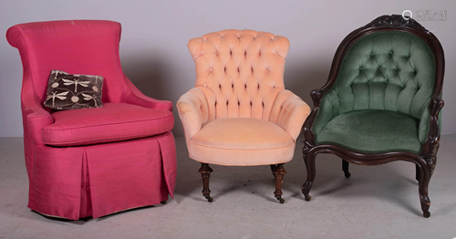 (3) Decorative upholstered side chairs