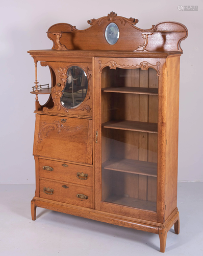 Victorian walnut tall dresser