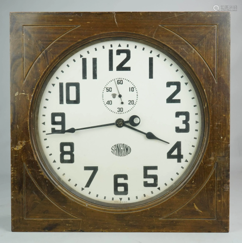 Mahogany English Fusee Gallery Clock