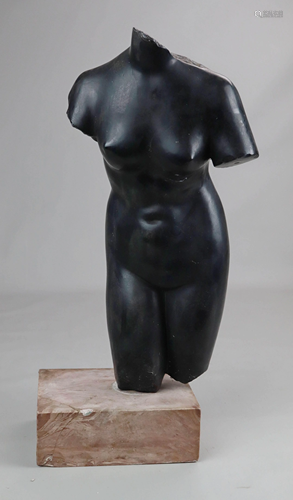 Artist Made Torso Sculpture on Stand