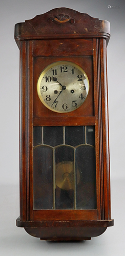 German Mahogany Wall Clock