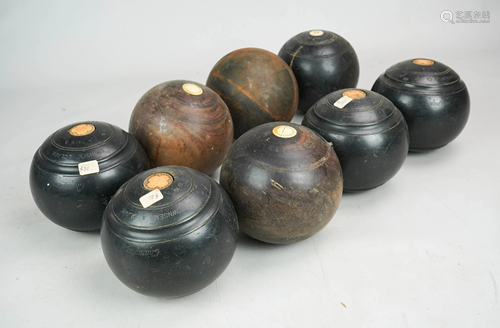 (8) Vintage Lawn Bowling Balls