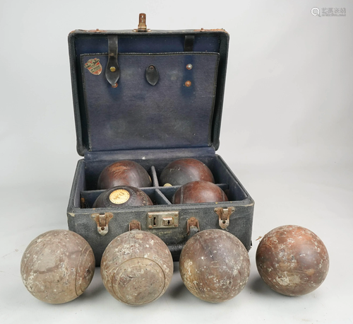 (8) Vintage Lawn Bowling Balls