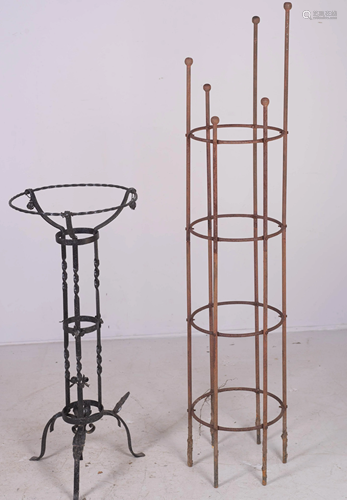 (2) Metal garden stands