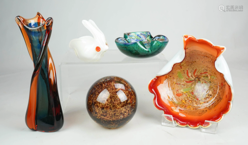 (5) Art Glass Items