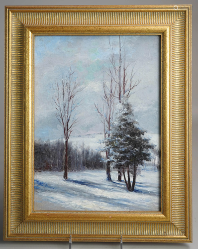 Impressionist Winter Landscape Painting