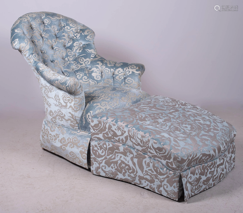 Contemporary upholstered lounge chair …