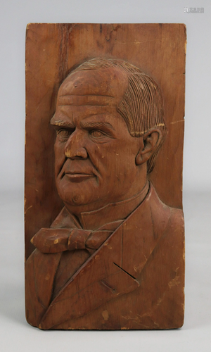 McKinley Carved Plaque