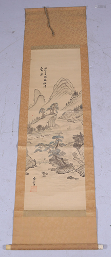 Chinese Scroll, River Landscape