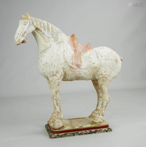 Tang Style Terracotta Horse on Stand