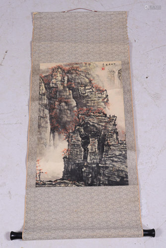 Chinese Scroll, Cliff Landscape