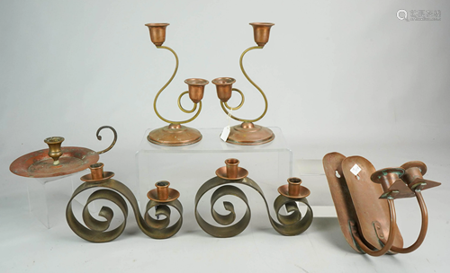 (3) PR Brass Candlesticks