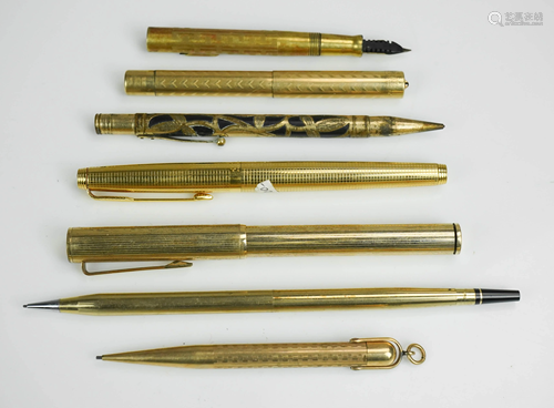 (7) Gold Filled Pens and Pencils