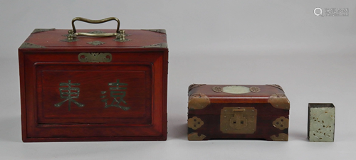 Mahjong, Trinket Box and Match Case