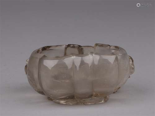 A Chinese Dragon Pattern Crystal Brush Washer