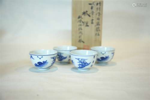 A Set Of Chinese Porcelain Cups