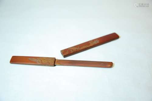 A Chinese Bamboo Paper Knife