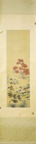 A Chinese Figure Painting Silk Scroll