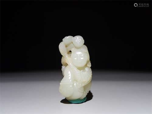 A Chinese Carved Hetian Jade Ornament