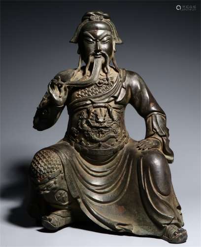 A Chinese Copper Padding Statue of The Duke Guan