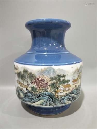 A Chinese Famille Rose Porcelain Zun