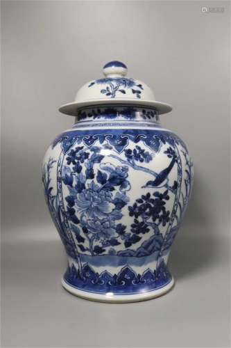 A Chinese Blue and White Porcelain Jar